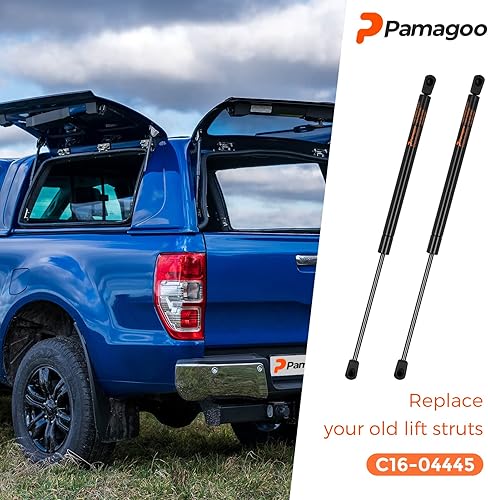 Miniatura 115 de Puntales de elevación de gas de 12 pulgadas, C16-10788, 35 libras; para cámper Leer, Snugtop, ventana trasera de cámper, tapa de caja