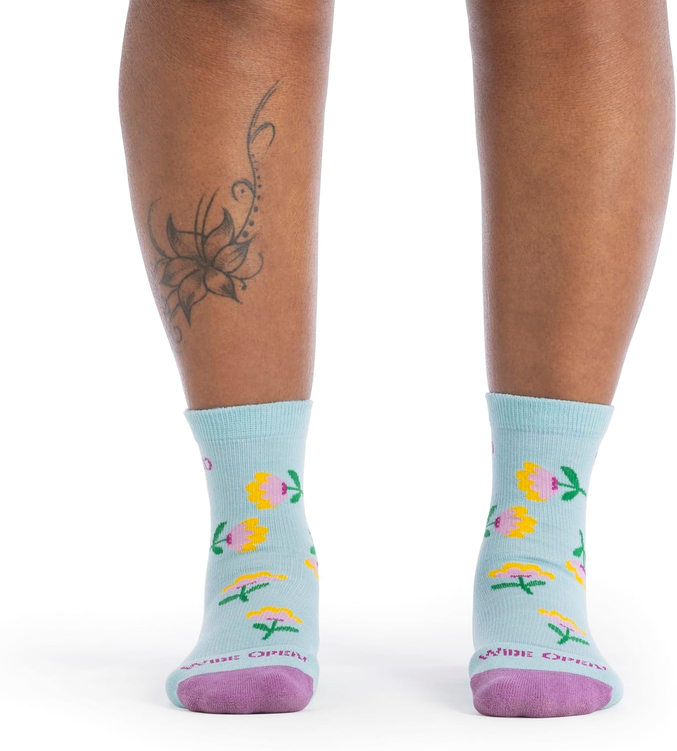 Wide Open Crew Socks for Women – Merino Wool, Comfortable High Socks for Everyday Wear (9507) - Image 2