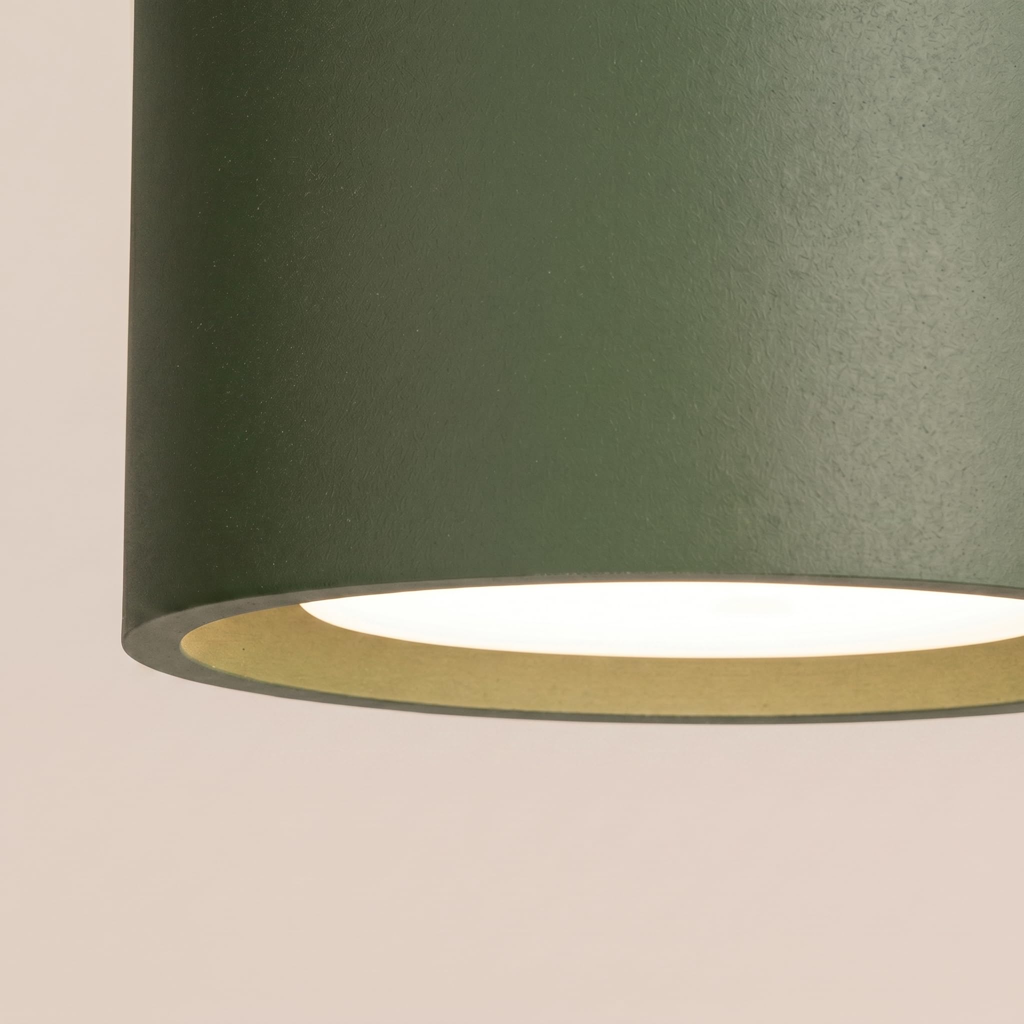 SOLLUX lighting Deckenlampe rund flach Gx53 LED 3-Flammig Modo olivgrün