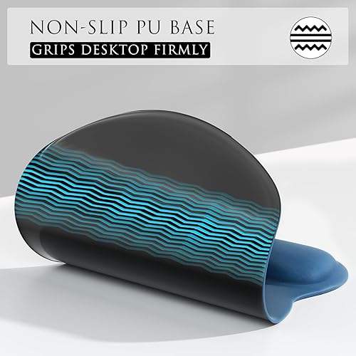 Miniatura 102 de MROCO Alfombrilla ergonómica para mouse con reposamuñecas de gel, cómoda alfombrilla de mouse con superficie de soporte de muñeca suave y base