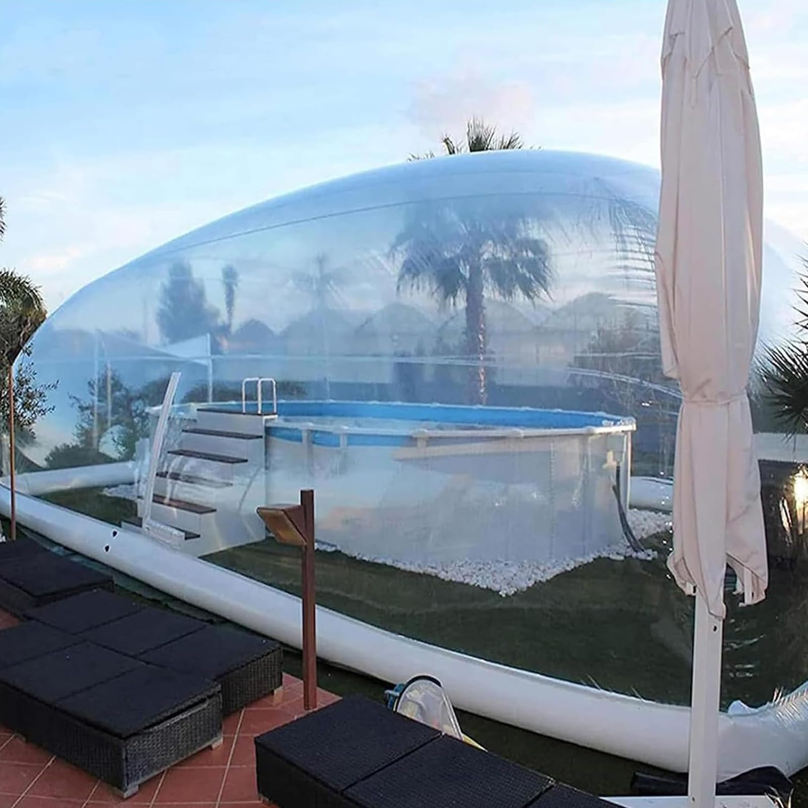 Aufblasbares Kuppel-Poolzelt/Aufblasbare Schwimmbadabdeckung Kuppel PVC Rechteckige Aufblasbare Abdeckung/Außenruhe Regendicht, Aufblasbares Poolzelt/Schwimmbadabdeckung,10x6x3M