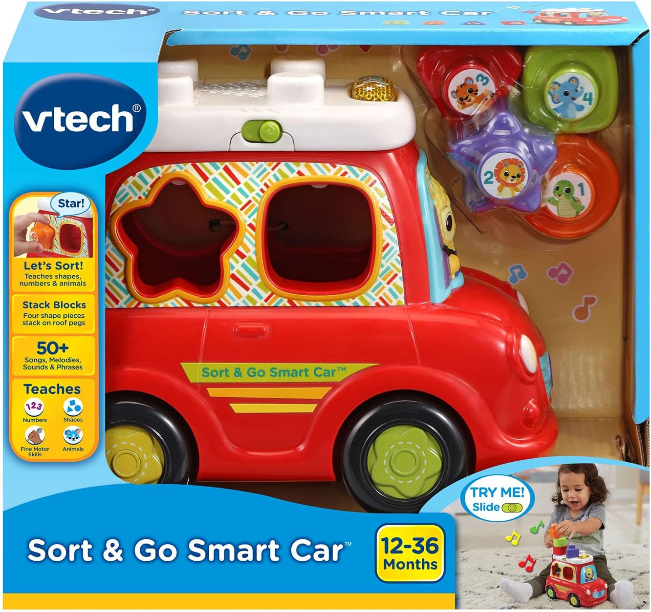 VTech Sort and Go Smart Car, Red