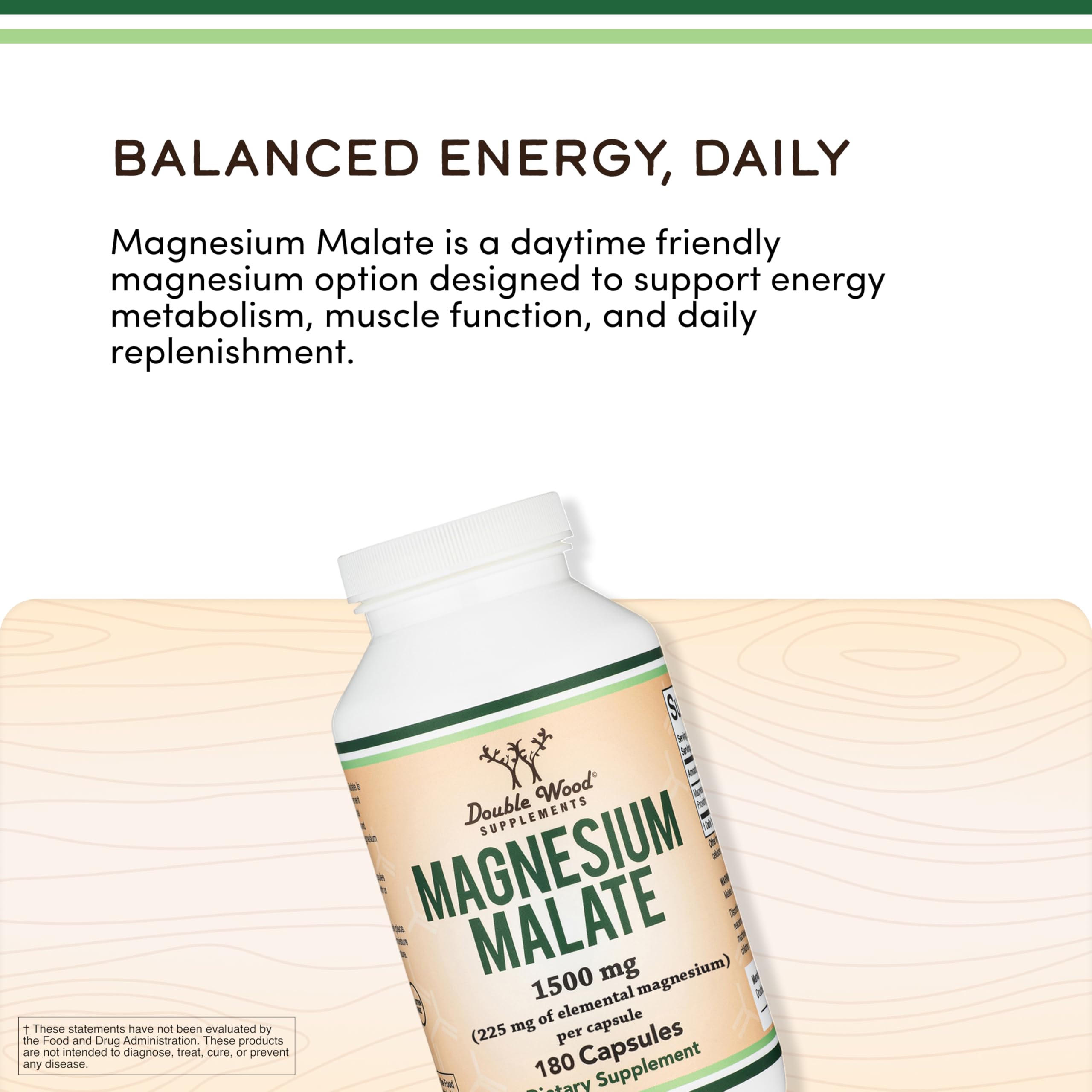 Magnesium Malate 1,500mg, Bioavailable + High Absorption, 180 Capsules — Amazon image 4