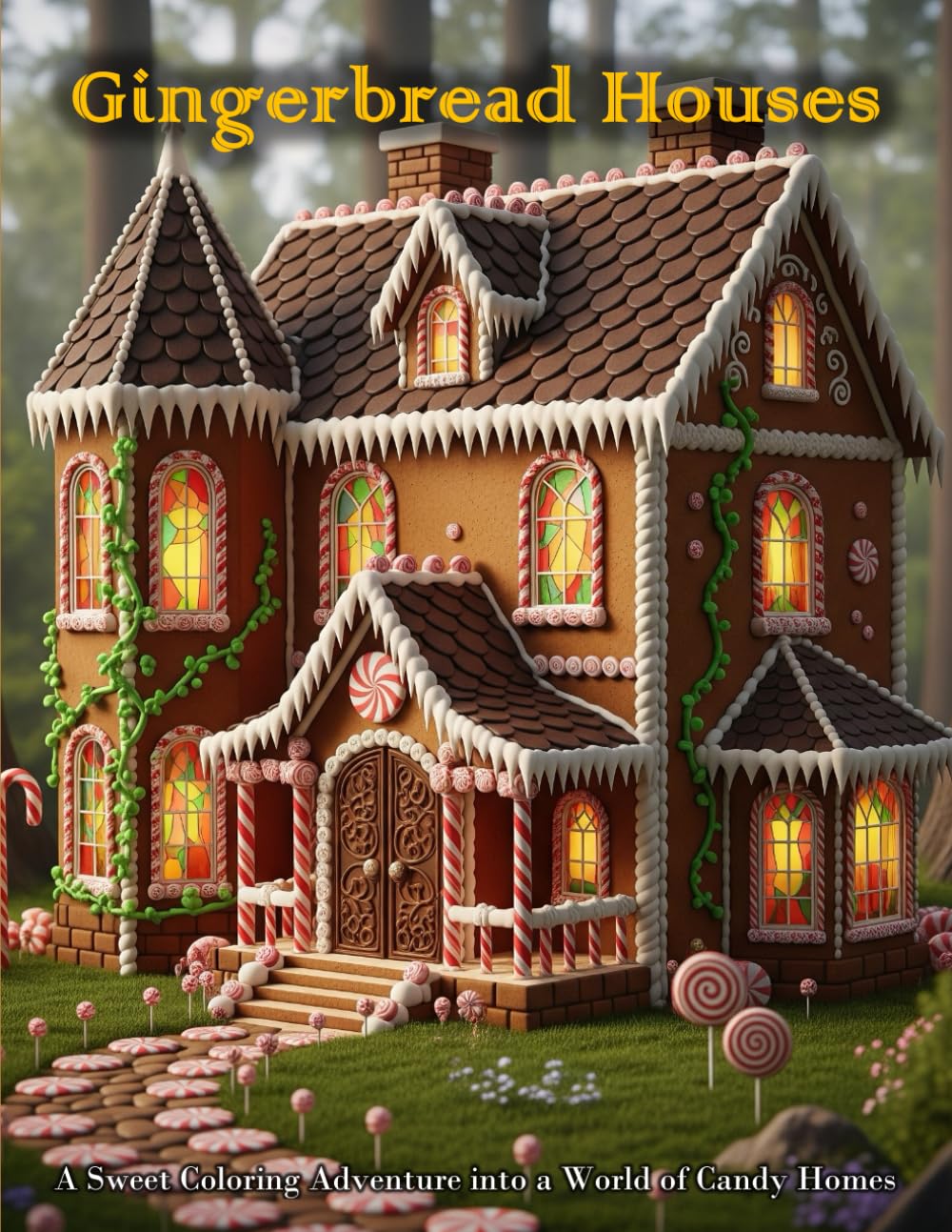 Gingerbread Houses: A Sweet Coloring Adventure into a World of Candy Homes