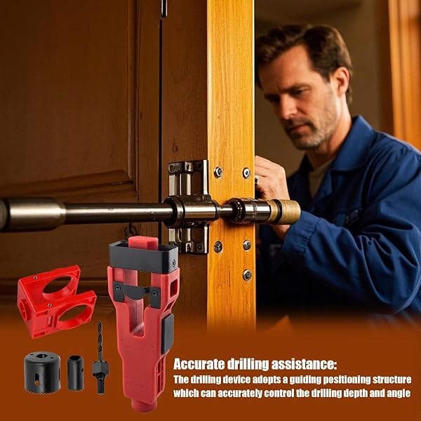 Door Latch Mortise Tool,Door Latch Installation Kit | Lock Tools & Home Improvement For Stud Window Garage Shop Entry Balcony Bookcase Cabinet Front - 2