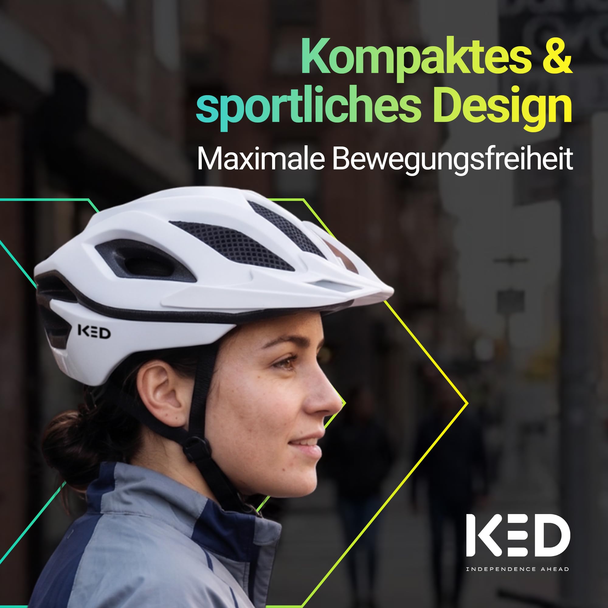 KED Spiri II Trend Allround Fahrradhelm Mit LED Licht Und Reflektor, Optimierter Belüftung, Insektenschutznetz Und K-FIT System