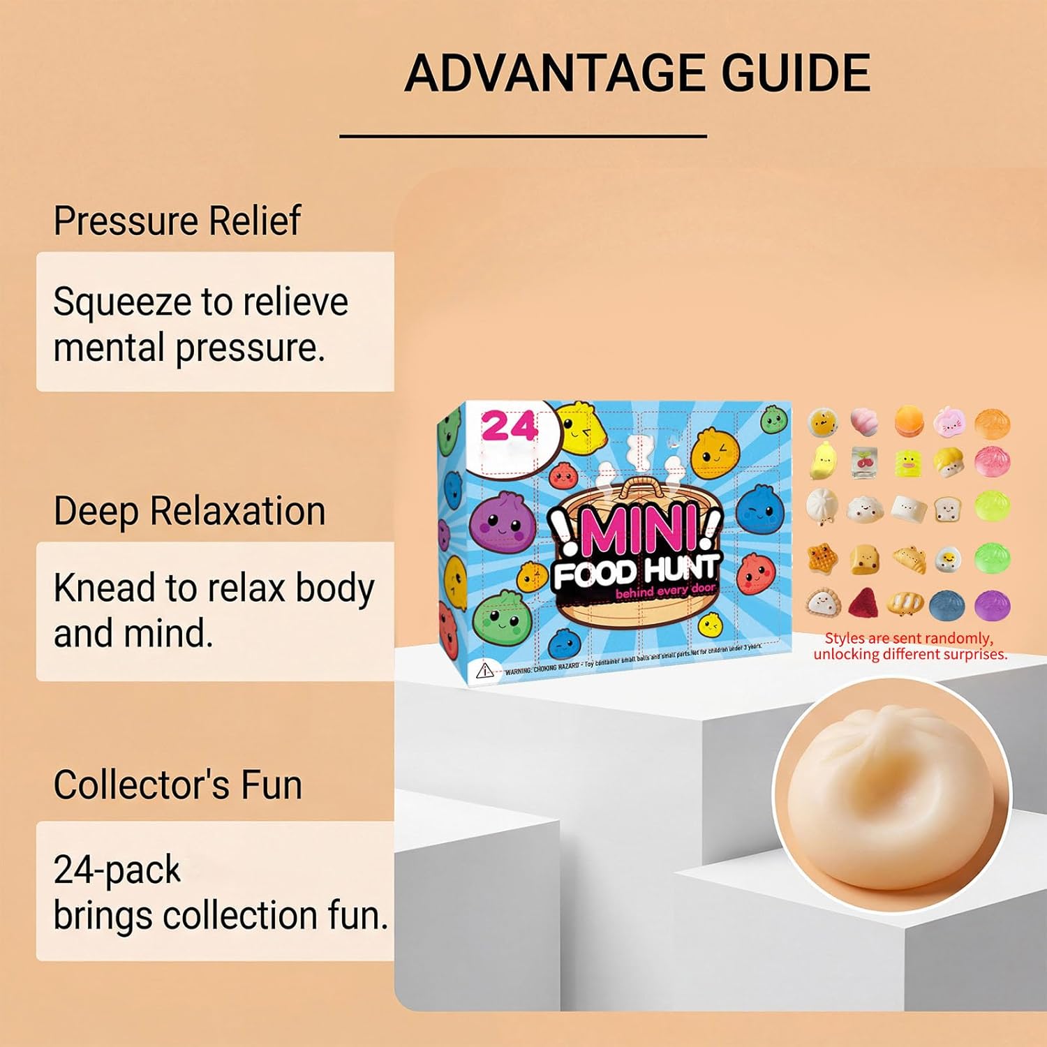 Advent Calendar, Anxiety Relief Fidget, Soft Squeeze Decompression Dough, Ideal For Adults & Teens, Fun Gifts For Stress-Free Moments (#01)