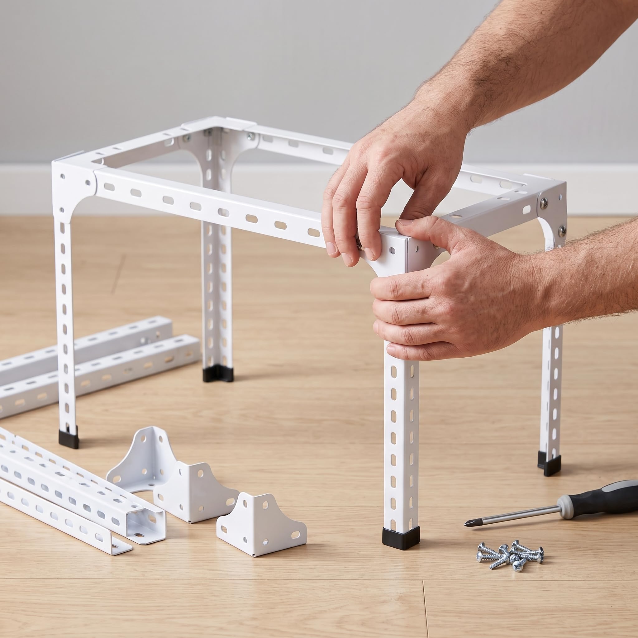 Support cage à oiseaux en métal blanc, pied multifonctionnel pour cage à oiseaux , 60cm*40cm Haut 30cm