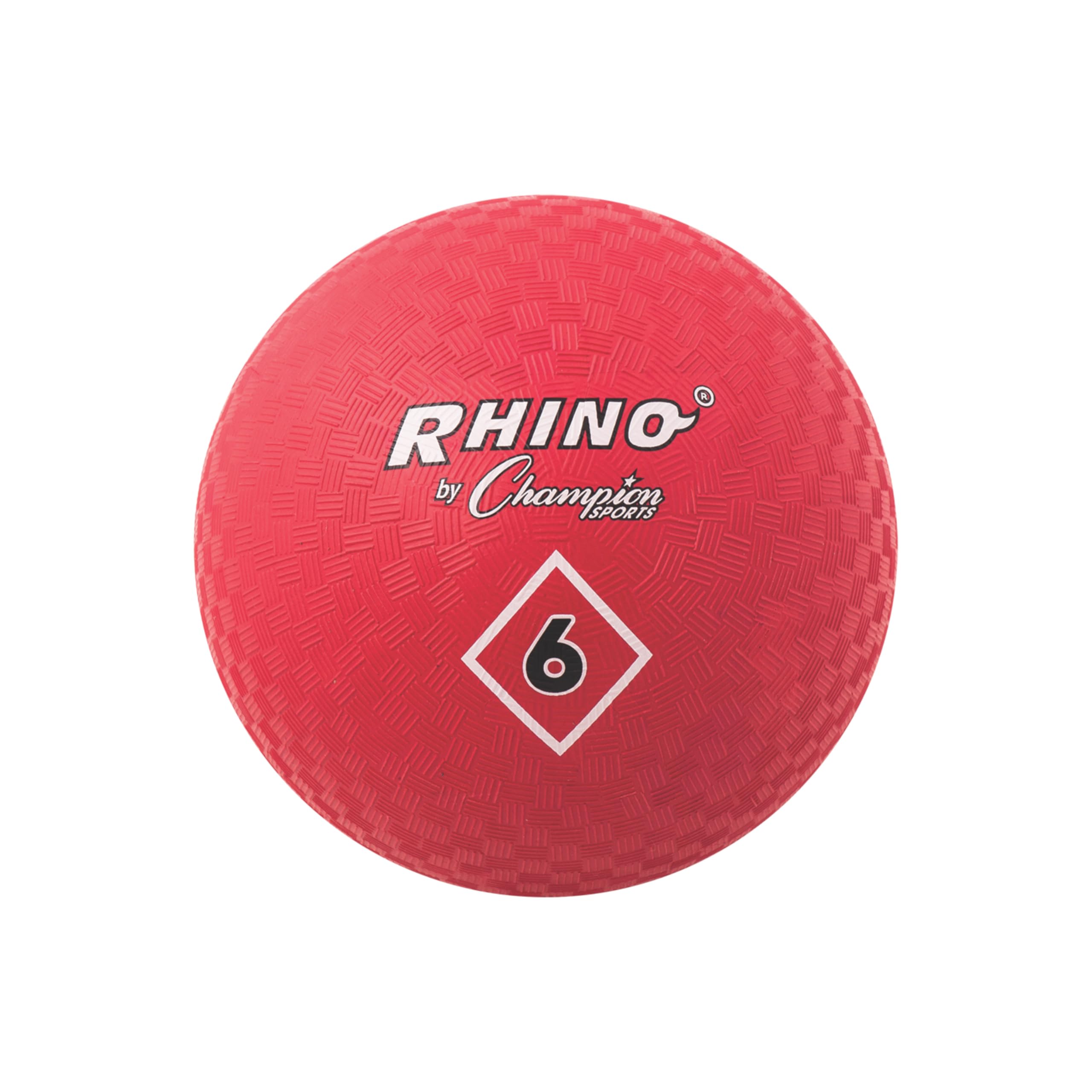 Champion Sports Playground Ball, 6", Red