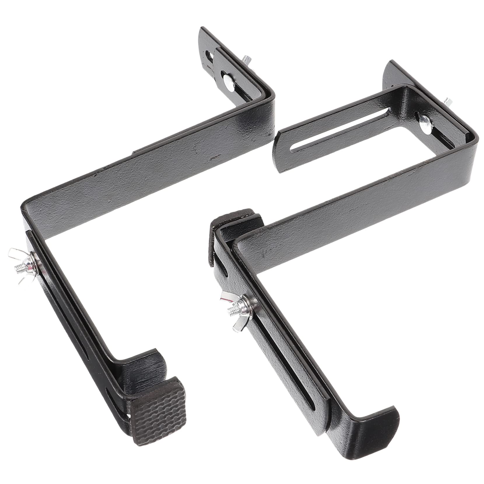 Blumenkastenhalter Pflanzaufhänger 20cm 2 Stück Metall Schwarz aus Wandhaken Stabiler für Balkon und Terrasse