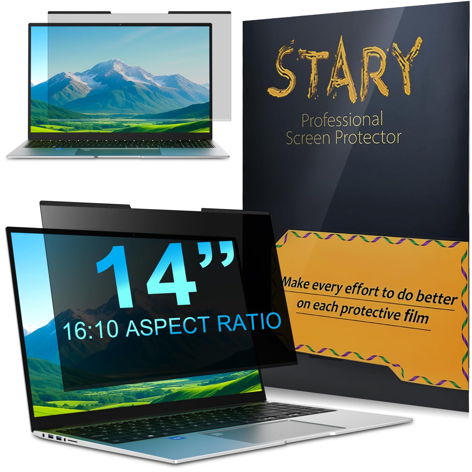 STARY Magnetischer Blickschutzfolie，Anti Glare Blaulicht Sichtschutzfolie, Abnehmbar Blickschutzfilter Mac Privacy Screen