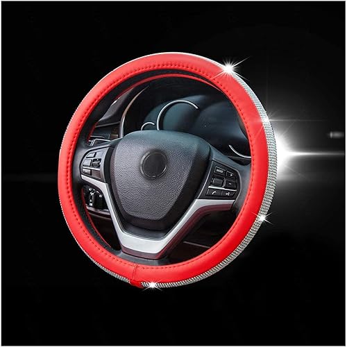 Funda brillante para volante de automóvil, protector de volante de automóvil de 15 pulgadas, se adapta a la mayoría de automóviles, SUV, camiones,