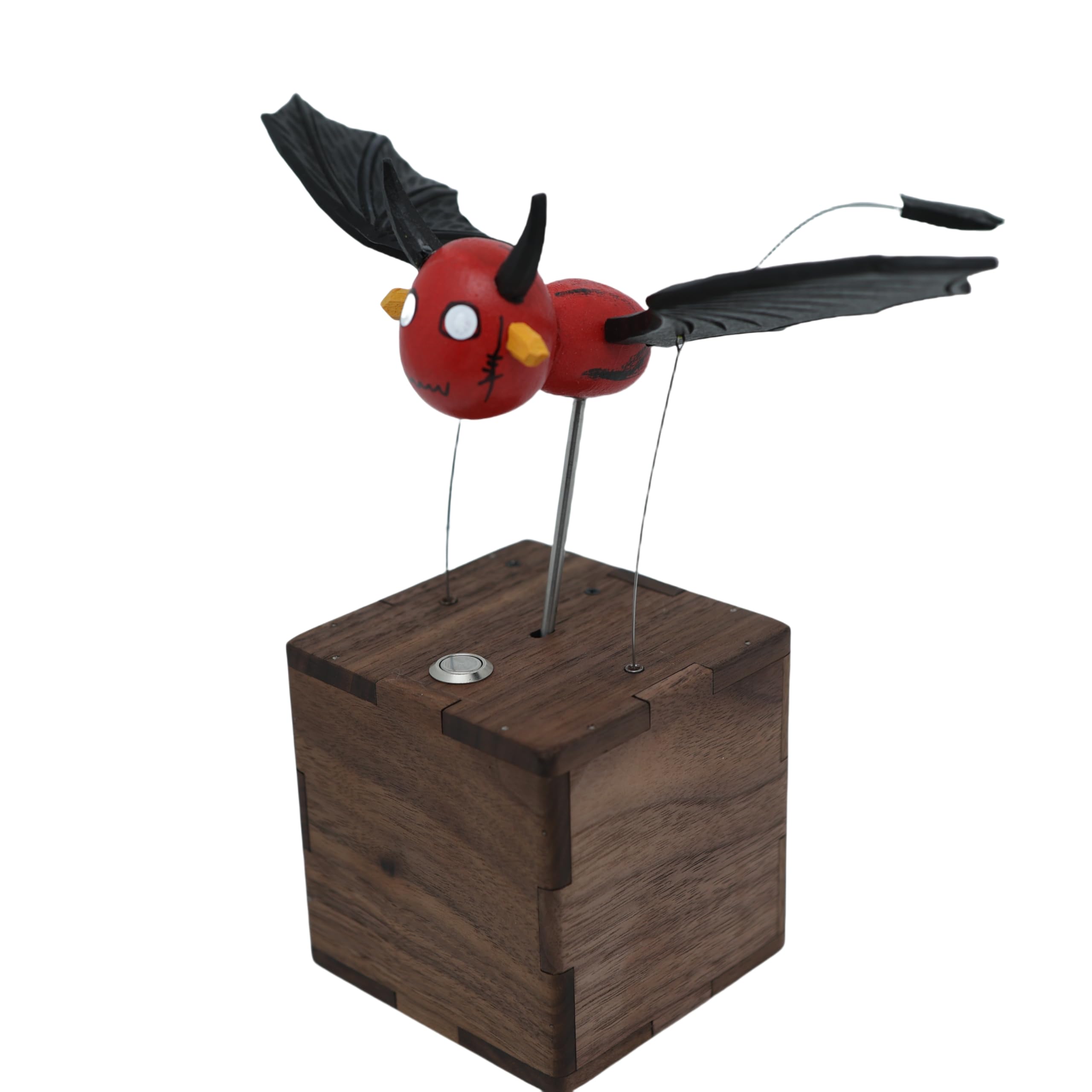 Décoration de table en bois faite main d'Halloween diable pour remplacer le plastique