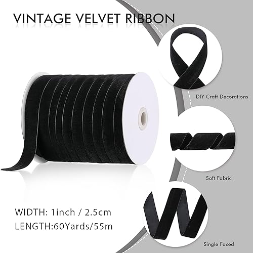 Miniatura 119 de Chuangdi 3/8 pulgadas, 60 yardas, cinta de terciopelo azul verde azulado de Navidad, cintas anchas de terciopelo vintage para adornos de árbol