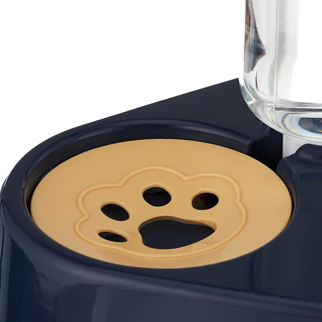 Foto 7 de 8 de Relaxdays Comedero Gato, Bebedero Antisalpicaduras, Cuencos Comida Perro Pequeño, Botella 500ml, Acero