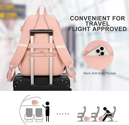 Miniatura 5 de Mochila para adolescentes y niñas, mochila para laptop de 15.6 pulgadas, bonita mochila para niños para estudiantes universitarios de secundaria,