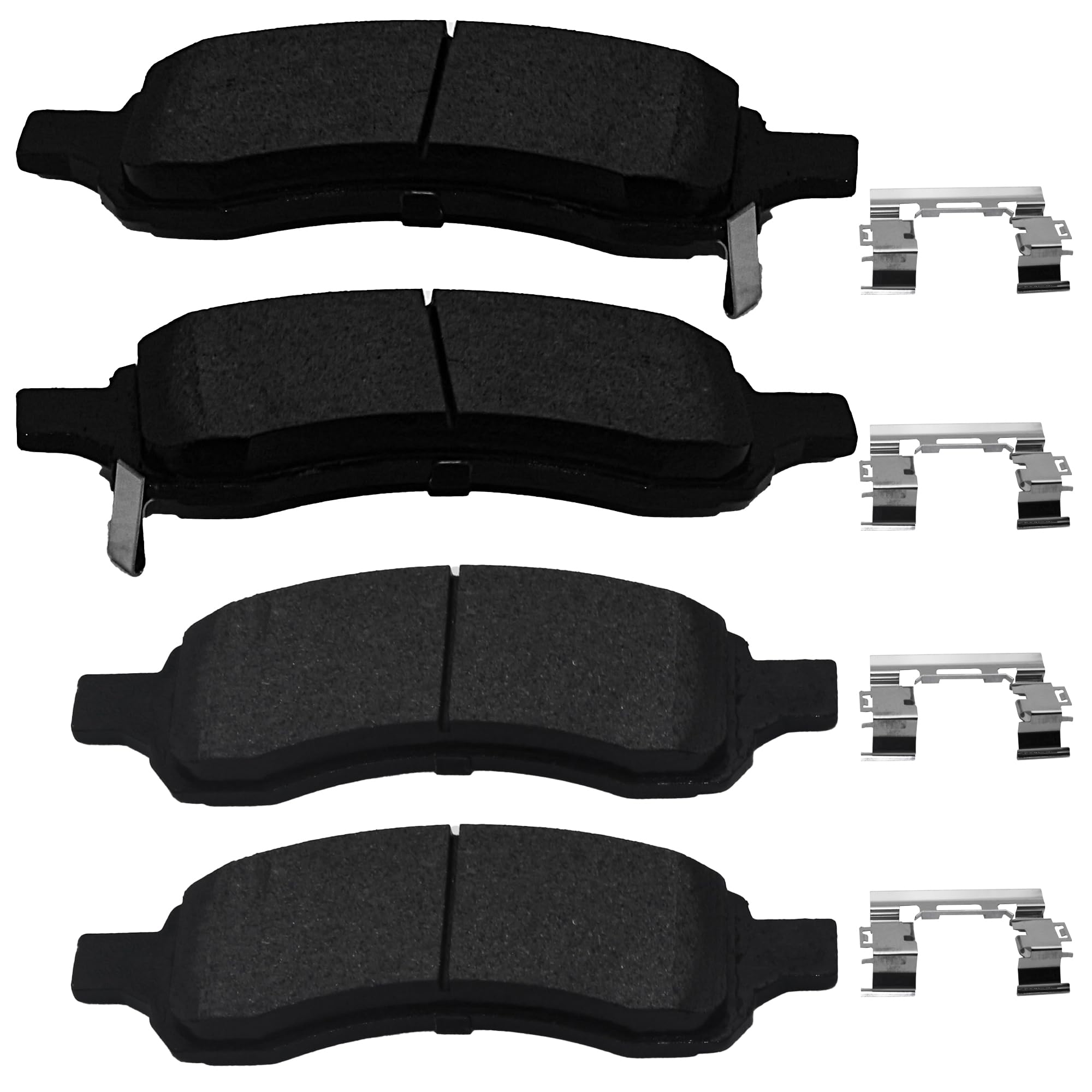 Brake Pads Front Set Compatible with Buick Enclave Rainier, Chevy Colorado Trailblazer Traverse, GMC Acadia Canyon Envoy, Isuzu Ascender, Saab 9-7x Brakes Pads Semi-Metallic D1169