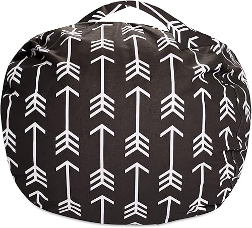 Miniatura 211 de Posh Stuffable - Sillón puff con almacenamiento para niños, contenedor de animales de peluche, organizador de juguetes de niños Lienzo Burbujas Azul