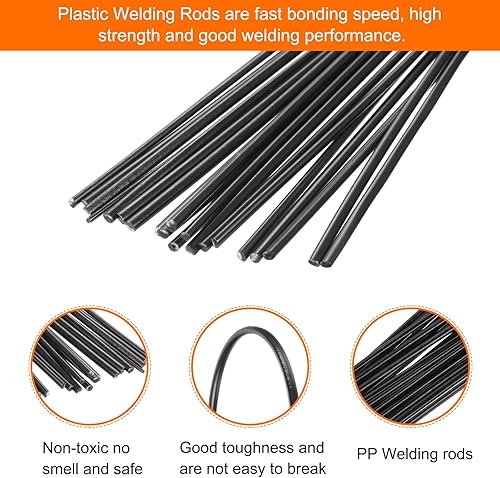 Miniatura 3 de MECCANIXITY 20 varillas de soldadura de plástico de 8 pulgadas, tiras de soldadura PP, varillas de soldador para soldador de plástico, parachoques