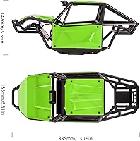 Vista 3 de INJORA Nylon Rock Buggy Roll Cage Body Shell Kit de chasis para SCX10 II 90046 UTB10 110 RC Crawler Piezas de actualización (verde)