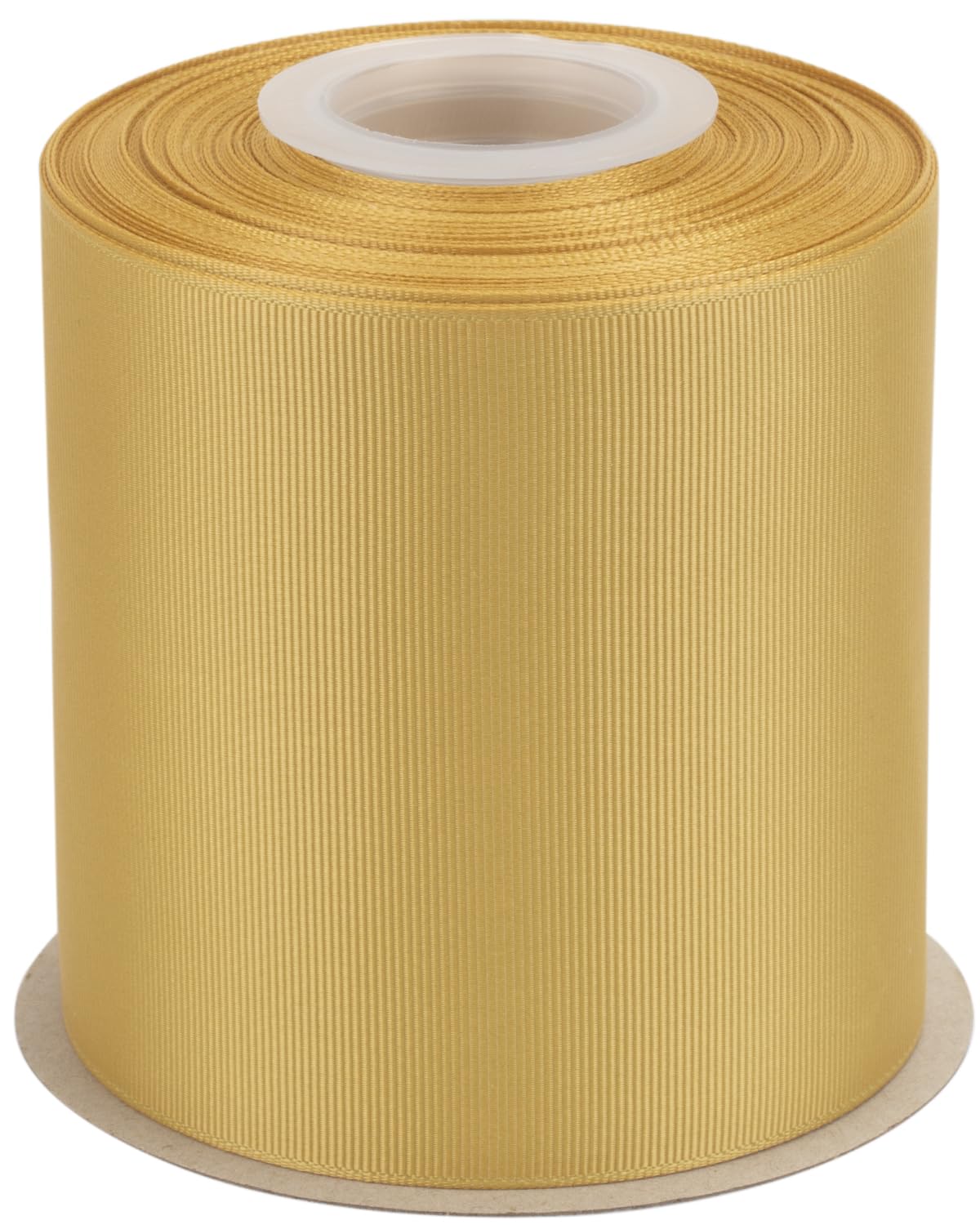 Ribbonitlux Grosgrain Ribbon 100mm x 22.5M โ Premium Polyester Craft Ribbon for Hair Bows, Gift Wrapping, Weddings & DIY โ Solid Gold(#687) โ 1 Roll