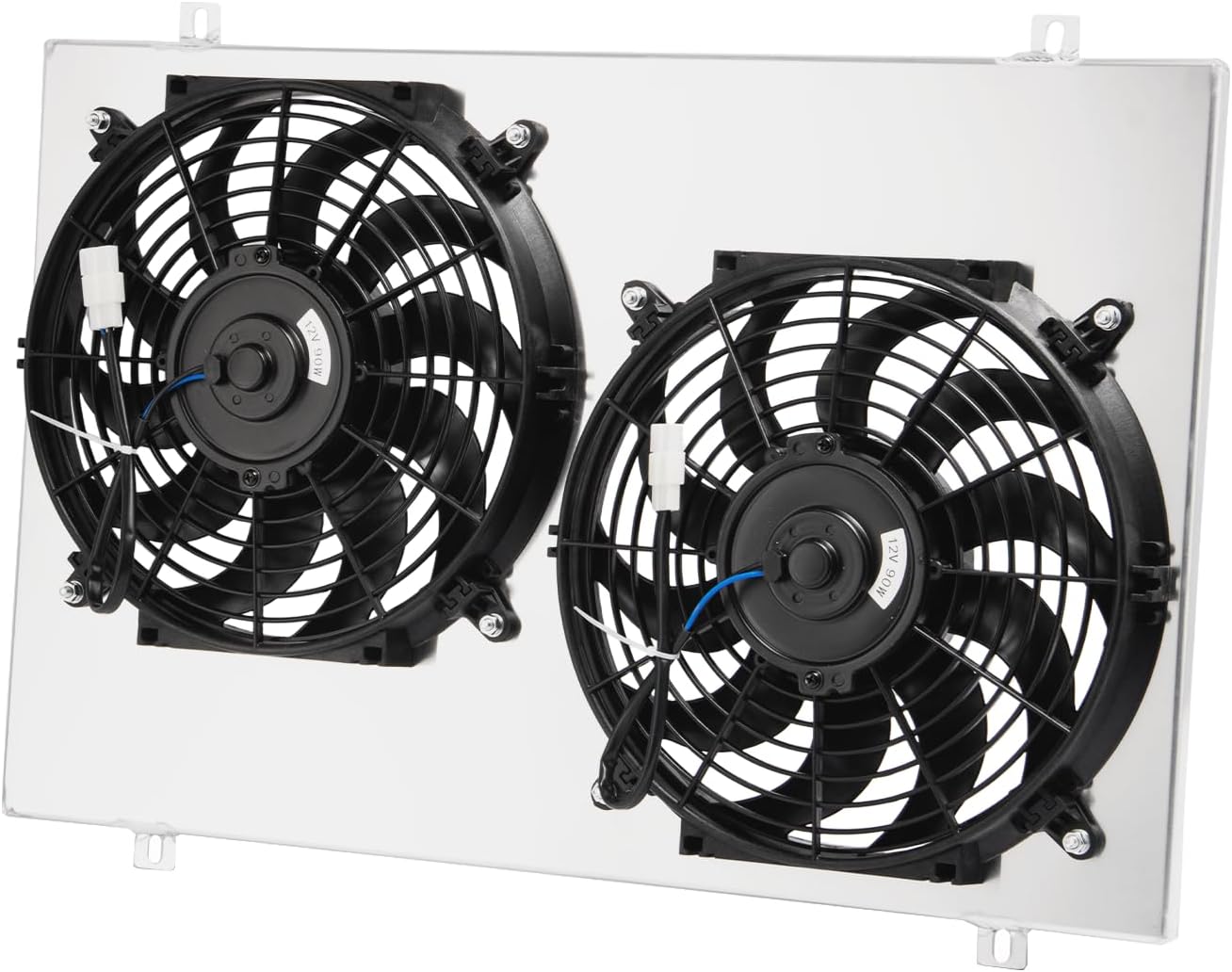 Aluminum Shroud Fan Fit for 1982-1992 Chevy Camaro/Pontiac Firebird transam 2.5L 5.0L#CU951, CU750, 951, 20191, 20203, 20204 with 2 X 12"Fan