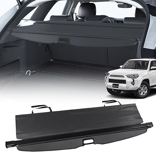 Miniatura 8 de AUXMART Cubierta de carga retráctil para Toyota RAV4 2019 2020 2021 2022 2023 2024 2025 cubierta de protección de seguridad de fibra de carbono,
