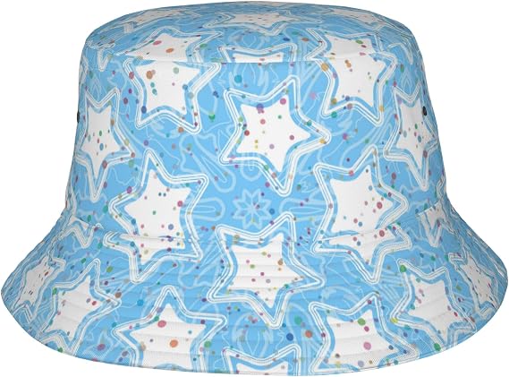 Pentagram Stars Pattern Bucket Hats 