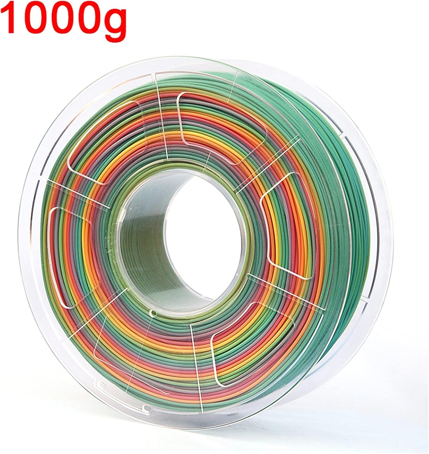 1.75mm PLA Rainbow 3D Printer Filament Sublimation Peacock Color 3D Printing Materials 1kg/500g/250g Plastic Polychrome Filament (Color : 1a Rainbow PLA 250g)