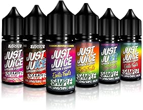 Just Juice Fruity Exotics & Fusion E Liquid Variety Pack, Find a Favourite Tasty Eliquid Flavour, 0Mg, No Nicotine, Nic Free E-Liquid Multipack, 70/30 VG/PG, 6x 10ml