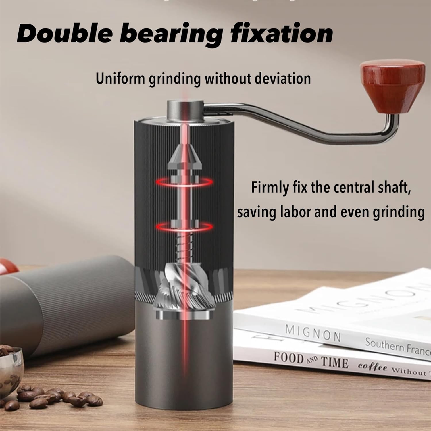 Molinillo de café manual, capacidad de 1.06 oz con fresas cónicas de ...