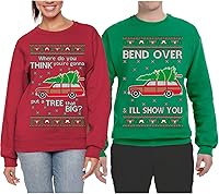 Vista 85 de Wild Bobby Why is The Carpet All Wet Todd Margo Couples Ugly Christmas Graphic Sweatshirts