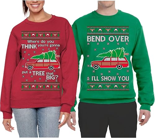 Miniatura 4 de Wild Bobby Suéteres feos de Navidad para parejas, unisex, a juego, para él y ella, sudaderas navideñas