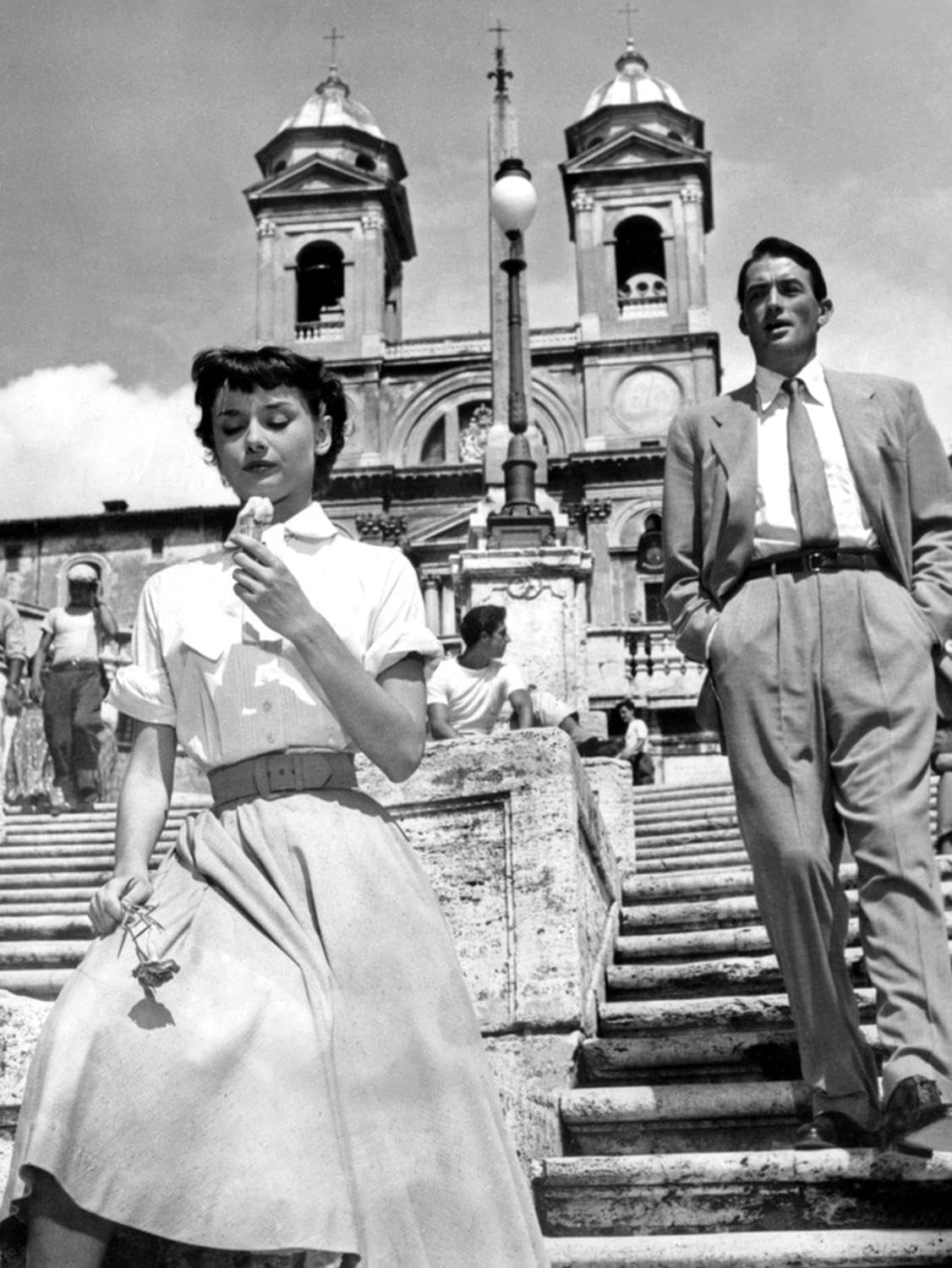 ART.COM Wall Photo Roman Holiday, Audrey Hepburn, Gregory Peck, 1953, 24" x 32"
