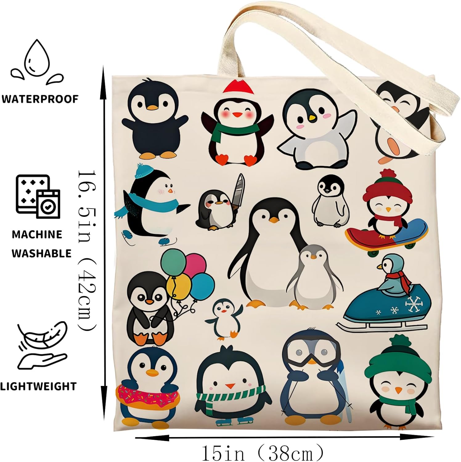 DOOX Canvas Tote Bag for Women, Reusable - Gift/Shopping/Beach/Grocery Canvas Bag - Birthday & Christmas Gifts for Women ﻿ - Image 4