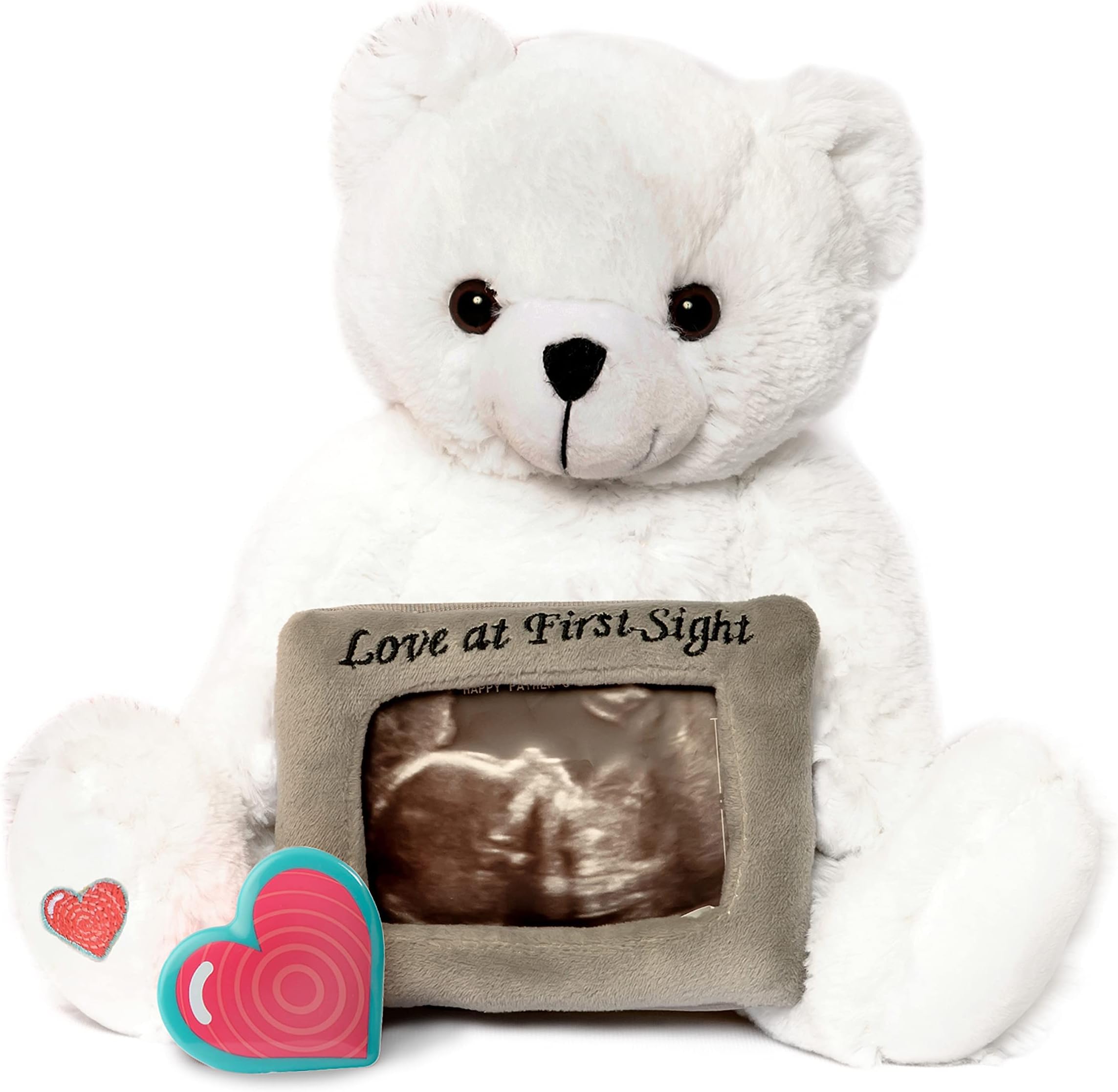 My Baby's Heartbeat Bear Recordable Stuffed Animals 20 sec Heart Voice Recorder for