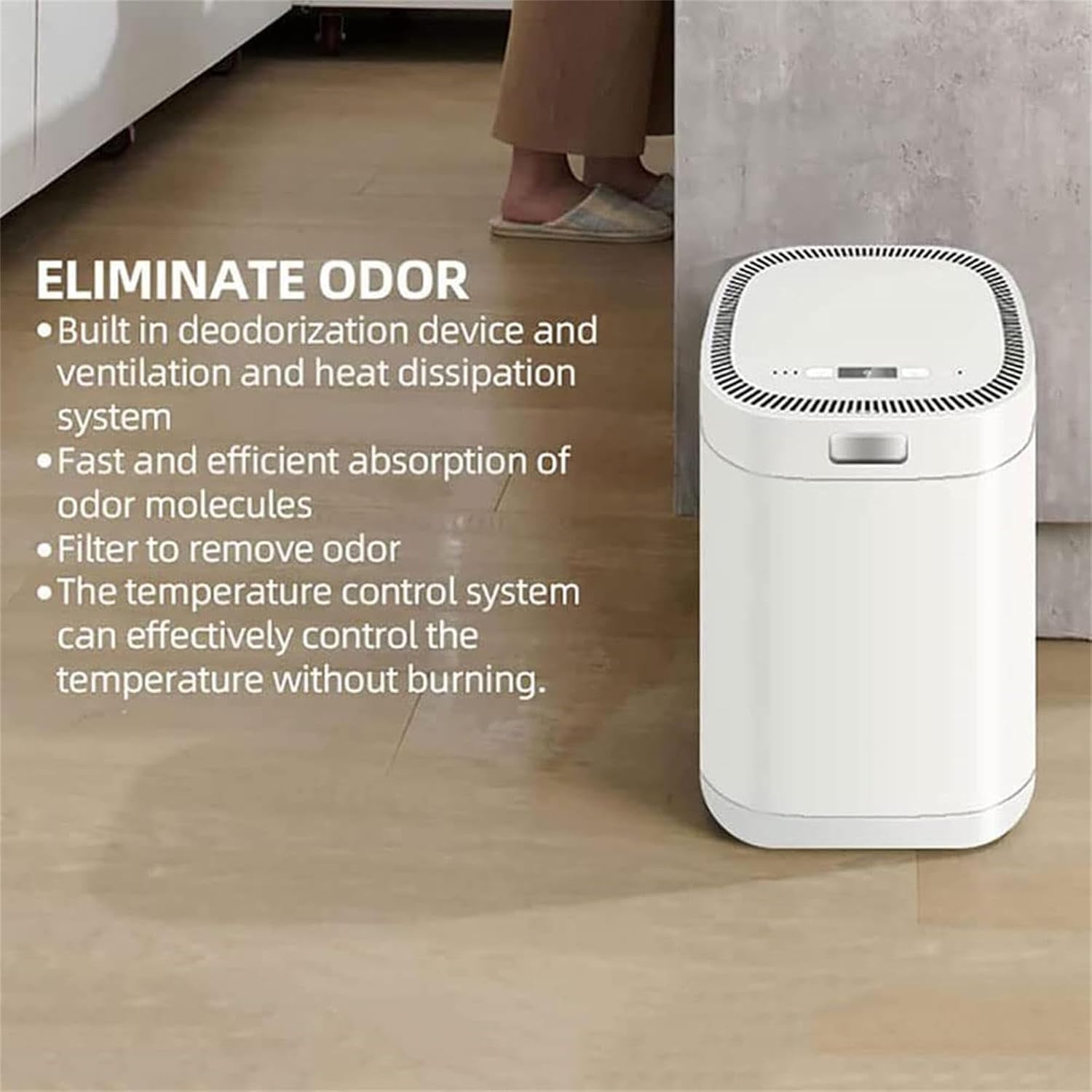 Kitchen Compost Bin, Electric Waste Composter, 2.5L Capacity Smart Food Cycler Composter, Odorless Compost Machine for Indoor