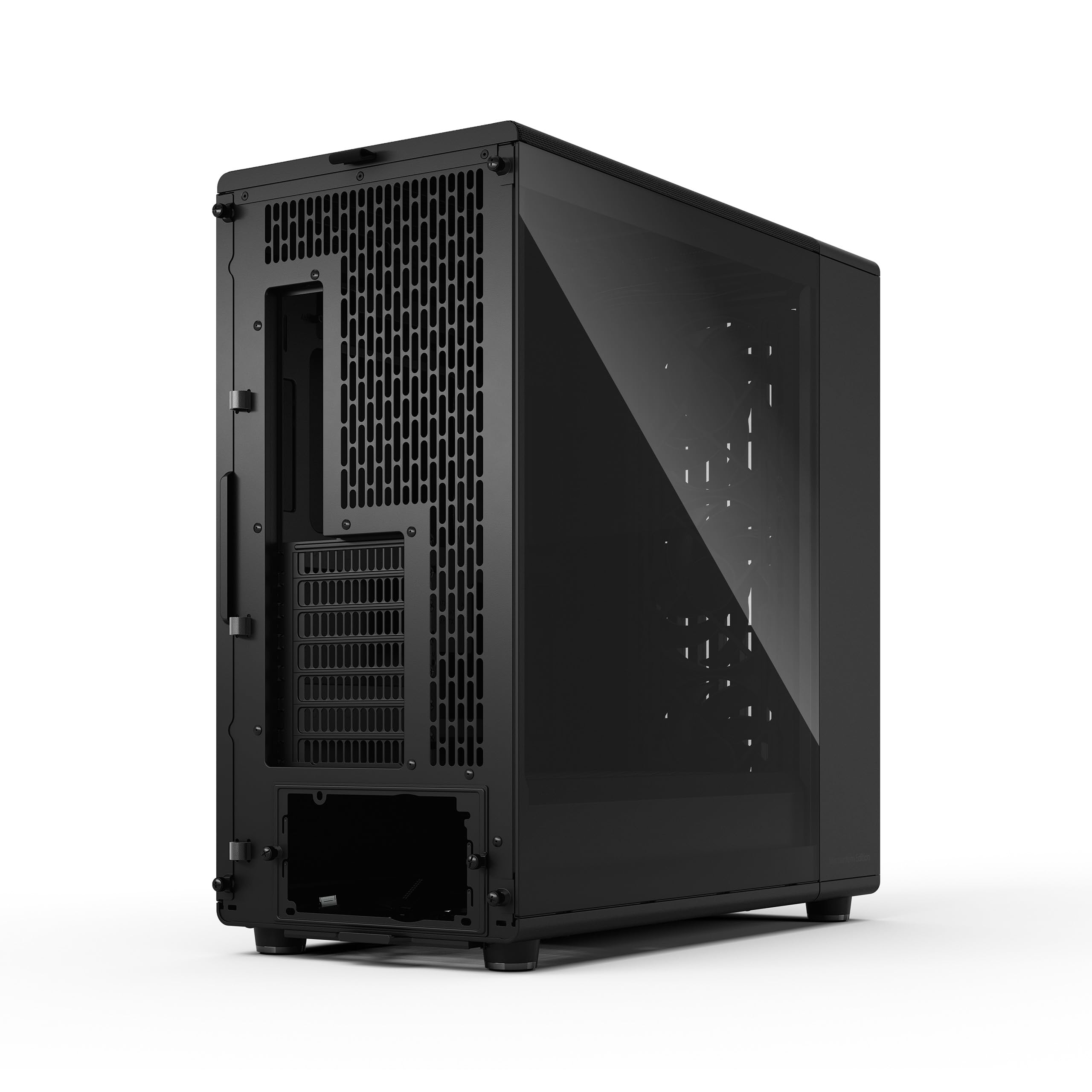 Fractal Design North XL Momentum Black - Glass Side Panel - Genuine Blackened Oak Wood Front - High Airflow PC Gaming Case - Three powerful 140mm Momentum Fans Included - ATX/E-ATX Support
