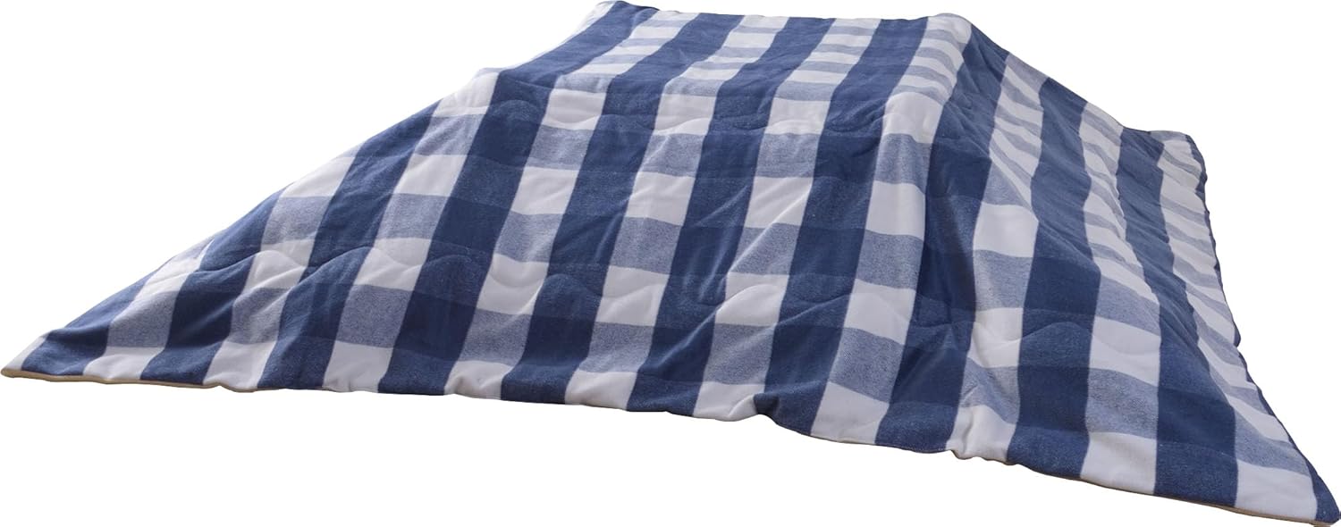 ROOM ESSENCE Kotatsu Futon, Checked, Blue
