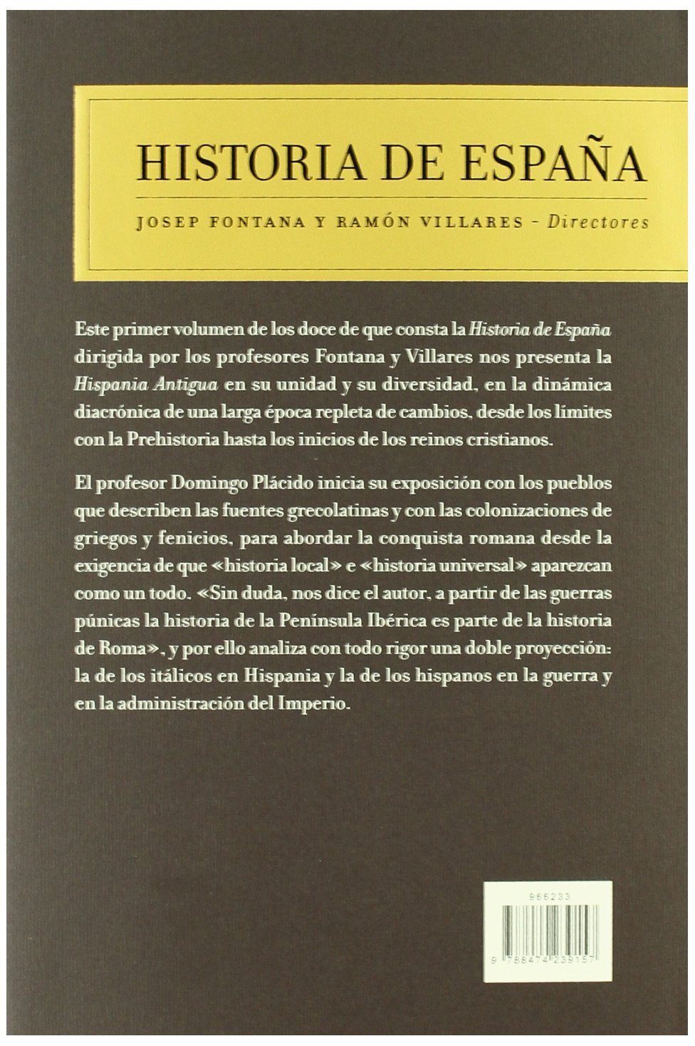 Hispania antigua: Historia de España Vol 1