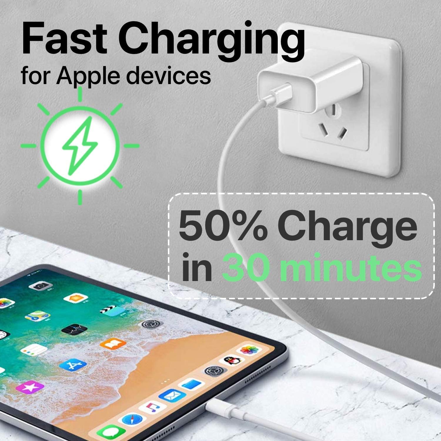Buу 2 gеt 3 iPhone 13 Pro Max Fast Charger (Apple MFI Certificate) Boxgear 18W PD Power Adapter with USB-C to Lightning Cable for iPhone 13 Pro, 13 Pro Max, 12 Pro, 12 Pro Max, Syncing and Charge Bеѕt Sеllеr iPhone 13 Pro Max Fast Charger (Apple MFI Certificate) Boxgear 18W PD Power Adapter with USB-C to Lightning Cable for iPhone 13 Pro, 13 Pro Max, 12 Pro, 12 Pro Max, Syncing and Charge