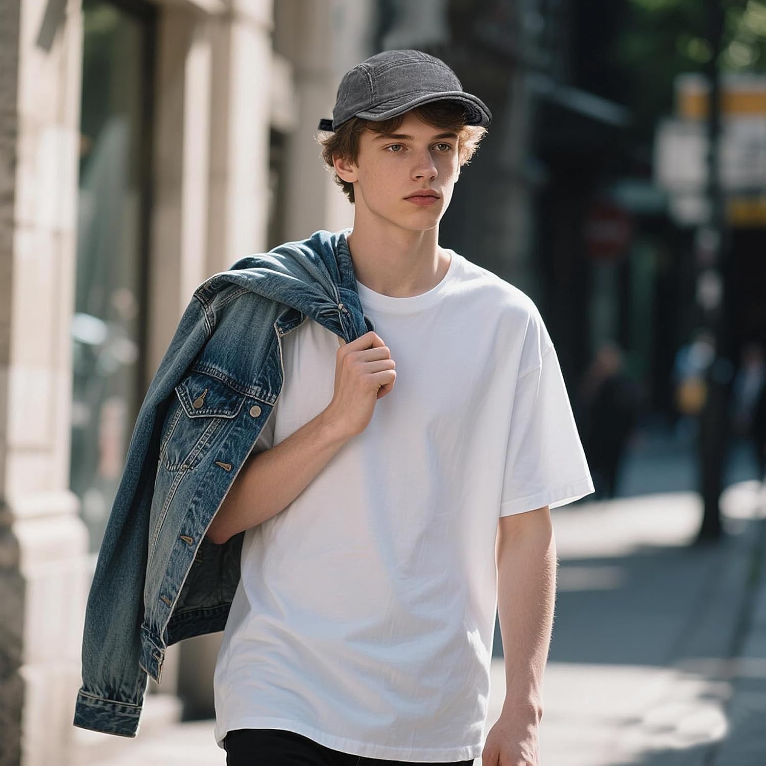 Clakllie Cotton 5 Panel Hats Hip Hop Short Brim Hats for Women Men Soft Golf Dad Hats Low Profile Trucker Cap with Adjustable - Image 3