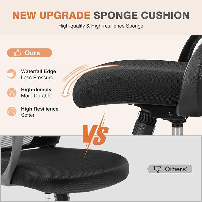 Silla de Oficina Ergonómica Giratoria con Respaldo de Malla miniatura 4