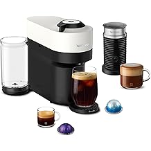 Nespresso Vertuo Pop+ Coffee and Espresso Maker by Breville with Milk Frother, Coconut White