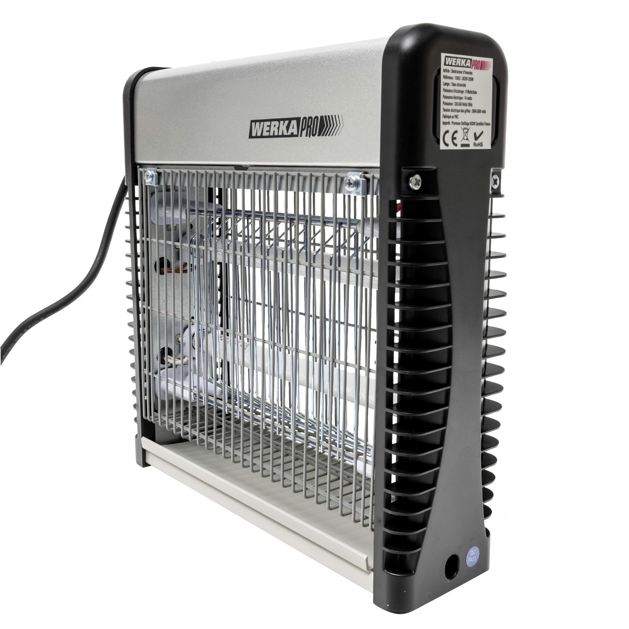 WERKA PRO Dispositivo destruttore di Insetti in Alluminio 12 Watt