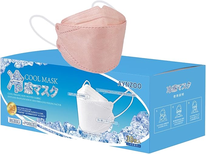Amazon Kf94マスク 冷感マスク 30枚入 個包装 超冷感 夏用マスク 使い捨て 不織布マスク ホワイト 涼しい 接触冷感素材 3dマスク 4層構造 通気性 サラサラ ファション性高い 使い捨てマスク Q Max 0 3以上 男女兼用 花粉飛沫 Aynzoo Aynzoo 布マスク