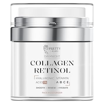 Advanced Anti-Aging Cream - Collagen, Retinol, Hyaluronic Acid & Vitamin C - Moisturizer for Face, Neck & Decollete - Firms, Hydrates & Reduces Wrinkles - Day/Night Formula - 1.7 oz