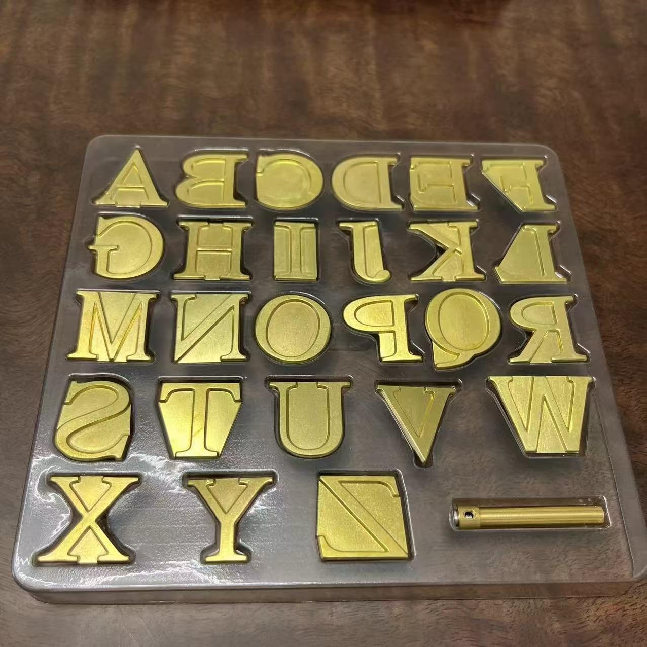 Uppercase Alphabet Set for Branding and Personalization of Wood, Leather, and Other Surfaces