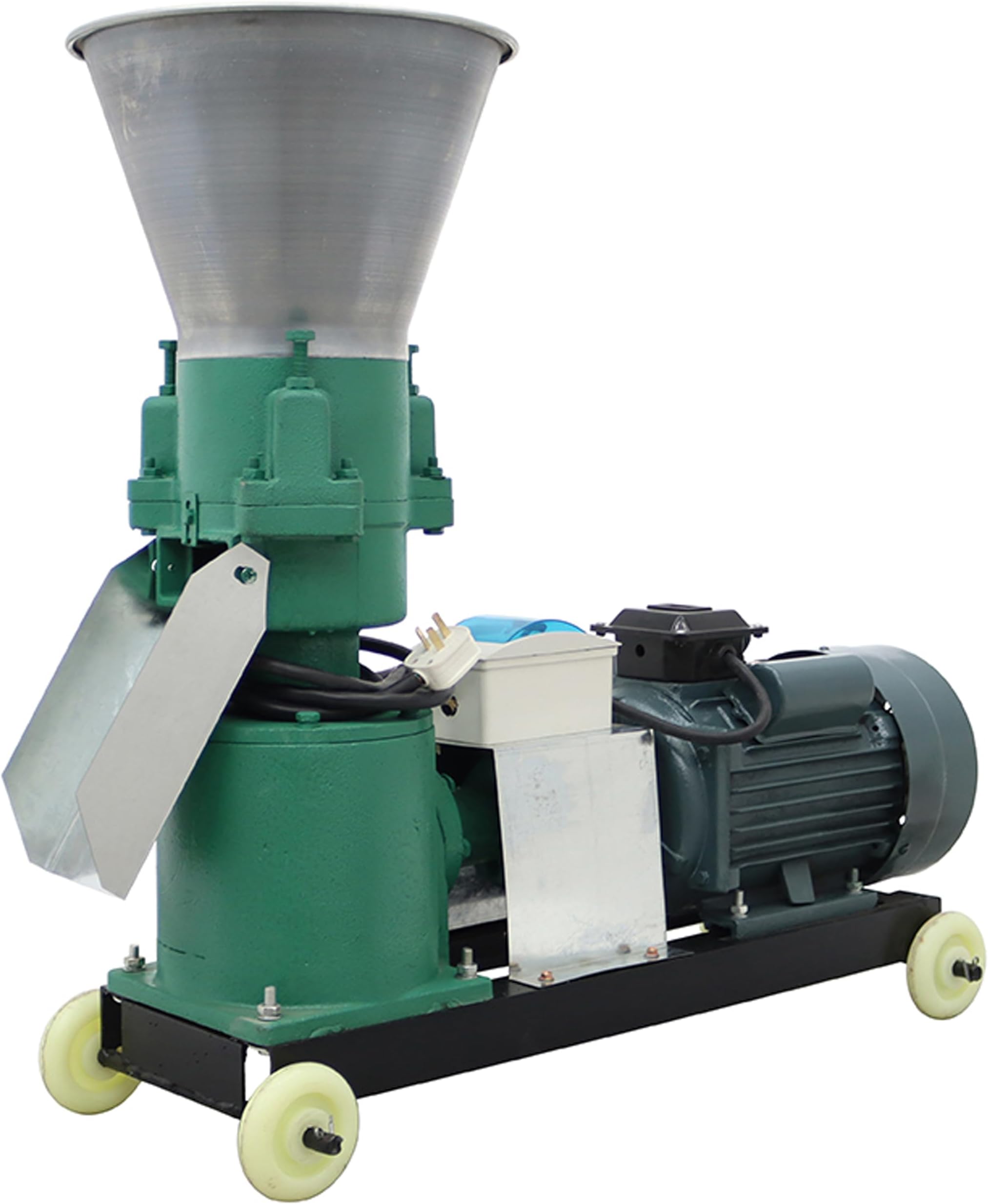 TECHTONGDA 8mm Feed Pellet Mill Machine with 3 Head Rollers Feed Pelletizer Feed Pellet Making Machine for Poultry Livestock Farm Animal 4.5KW 220V 397-441LBS/H