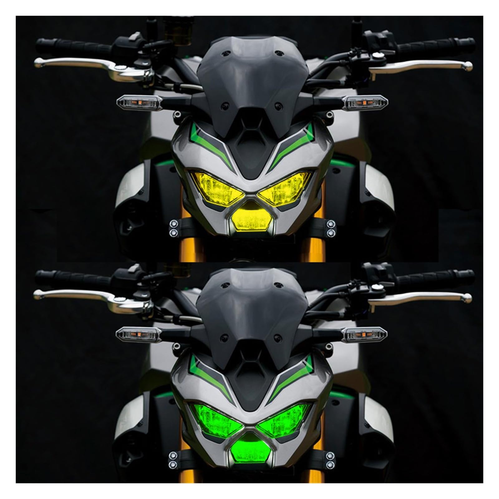 osłona reflektora motocykl Dla Kawasaki Z900 Z-900 Z 900 Motocykl Zmodyfikowana Osłona Reflektora, Folia Ochronna Zmieniająca Kolor, Soczewka Reflektora metalowy retro grill(Red)